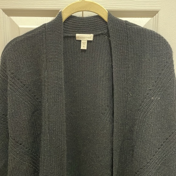 Garnet Hill 100% cashmere full length cardigan - Picture 4 of 17